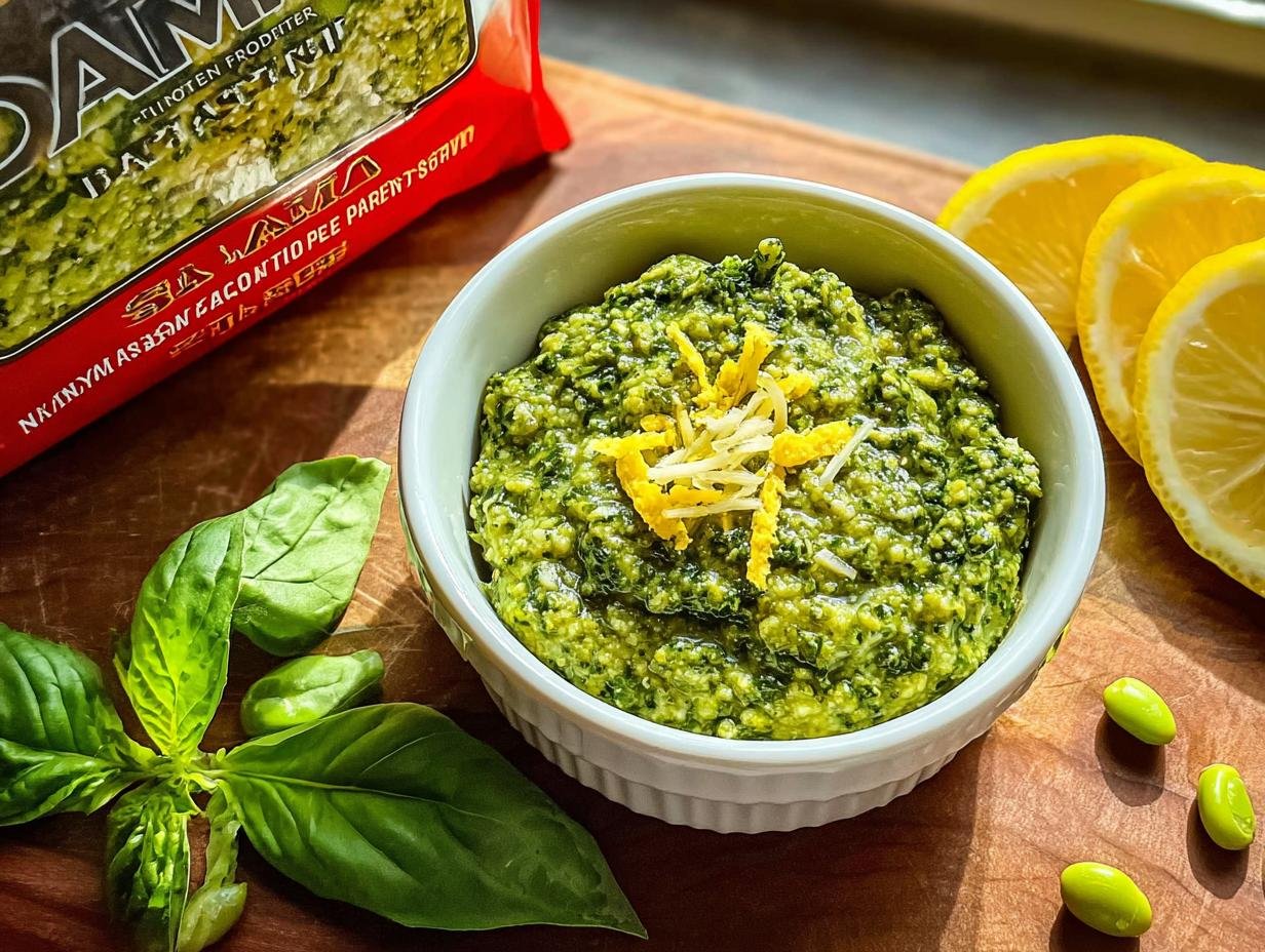 Edamame Pesto: Speedy, Savory & Super - Edamame Pesto - additional detail