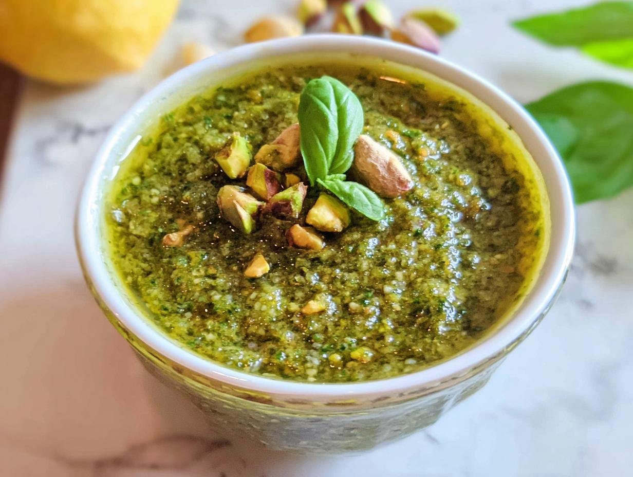 Pistachio Pesto: Amazing 15-Min Recipe - Pistachio Pesto - additional detail