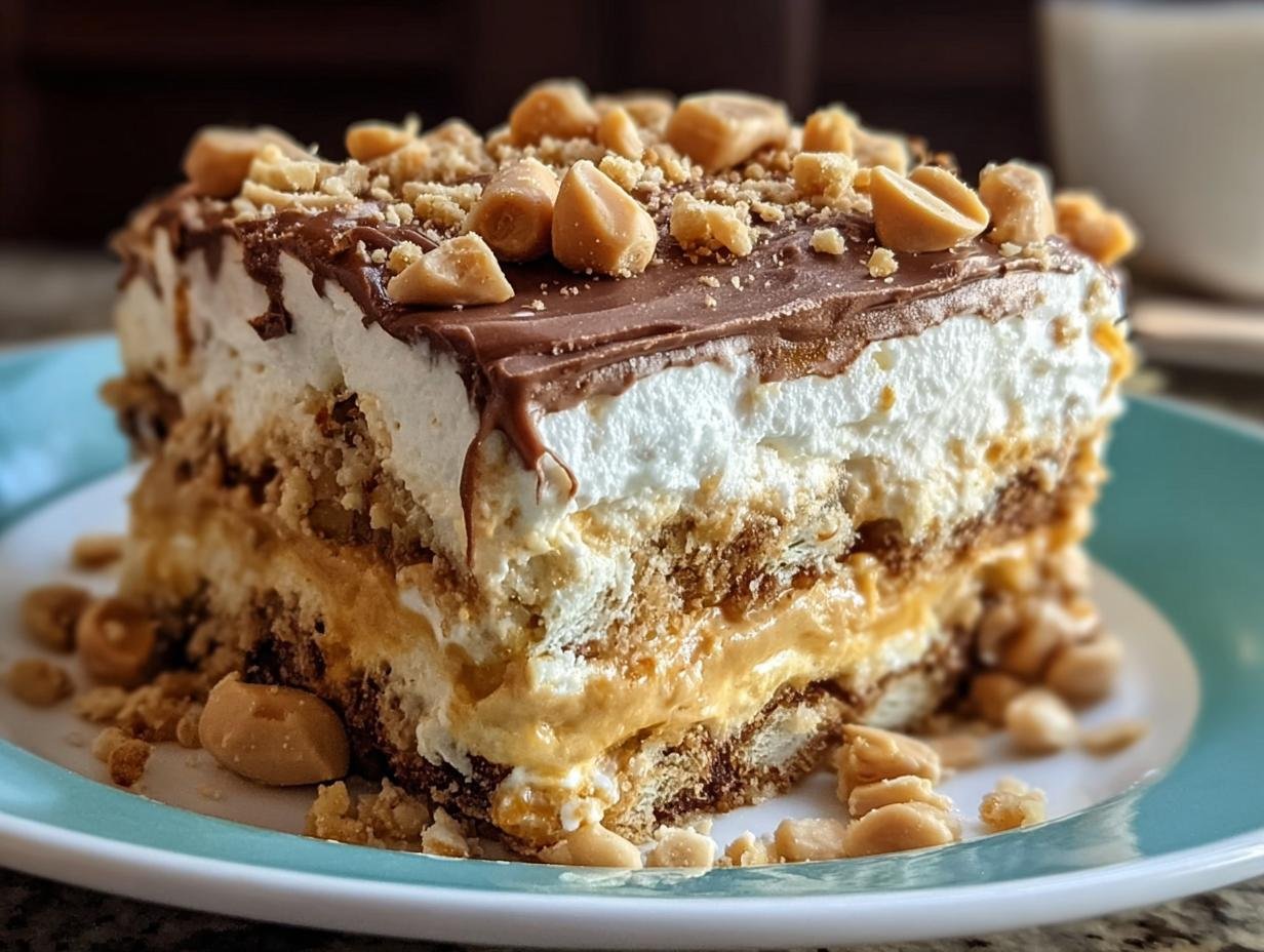 Bake Peanut Butter Lasagna: 1 Easy Dessert - Bake Peanut Butter Lasagna - additional detail
