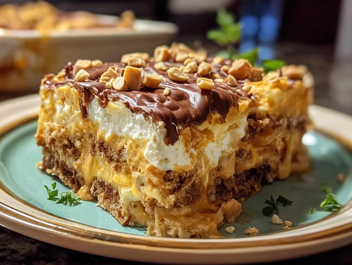 Bake Peanut Butter Lasagna: 1 Easy Dessert - Bake Peanut Butter Lasagna - additional detail
