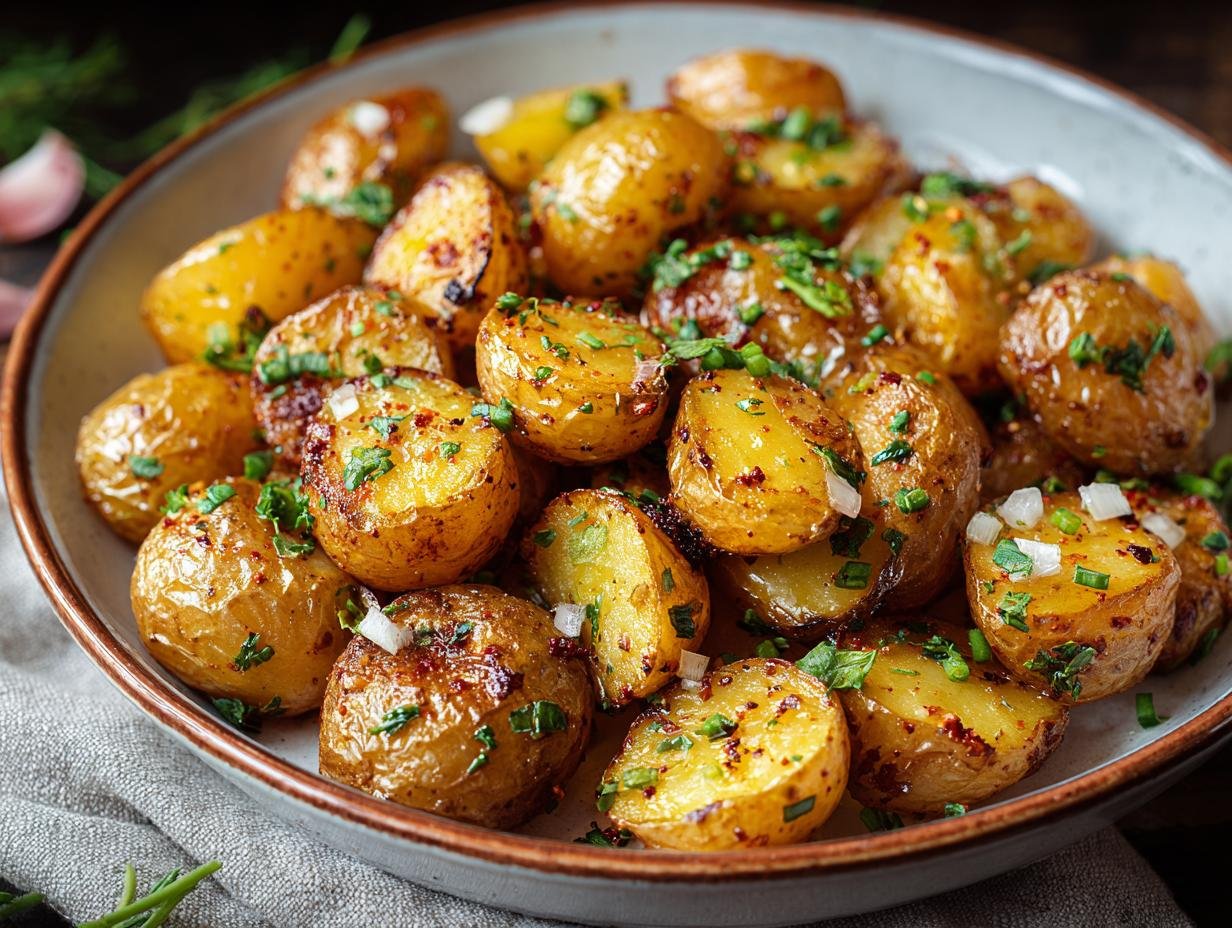 Crispy Roasted Potatoes: Guaranteed 10 min prep - Crispy Roasted Potatoes - additional detail