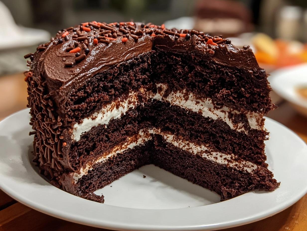 Halloween Chocolate Delight Cake: 1 Amazing Recipe - Halloween Chocolate Delight Cake - additional detail