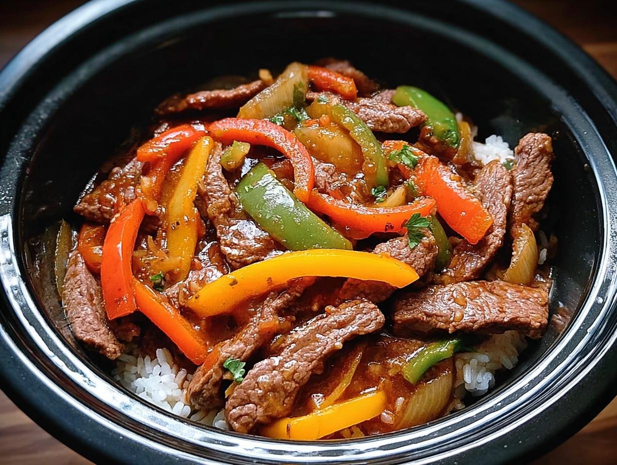 Slow Cooker Pepper Steak: Amazing 4-Hour Dinner 2 Slow Cooker Pepper Steak: Amazing 4-Hour Dinner - Slow Cooker Pepper Steak - additional detail