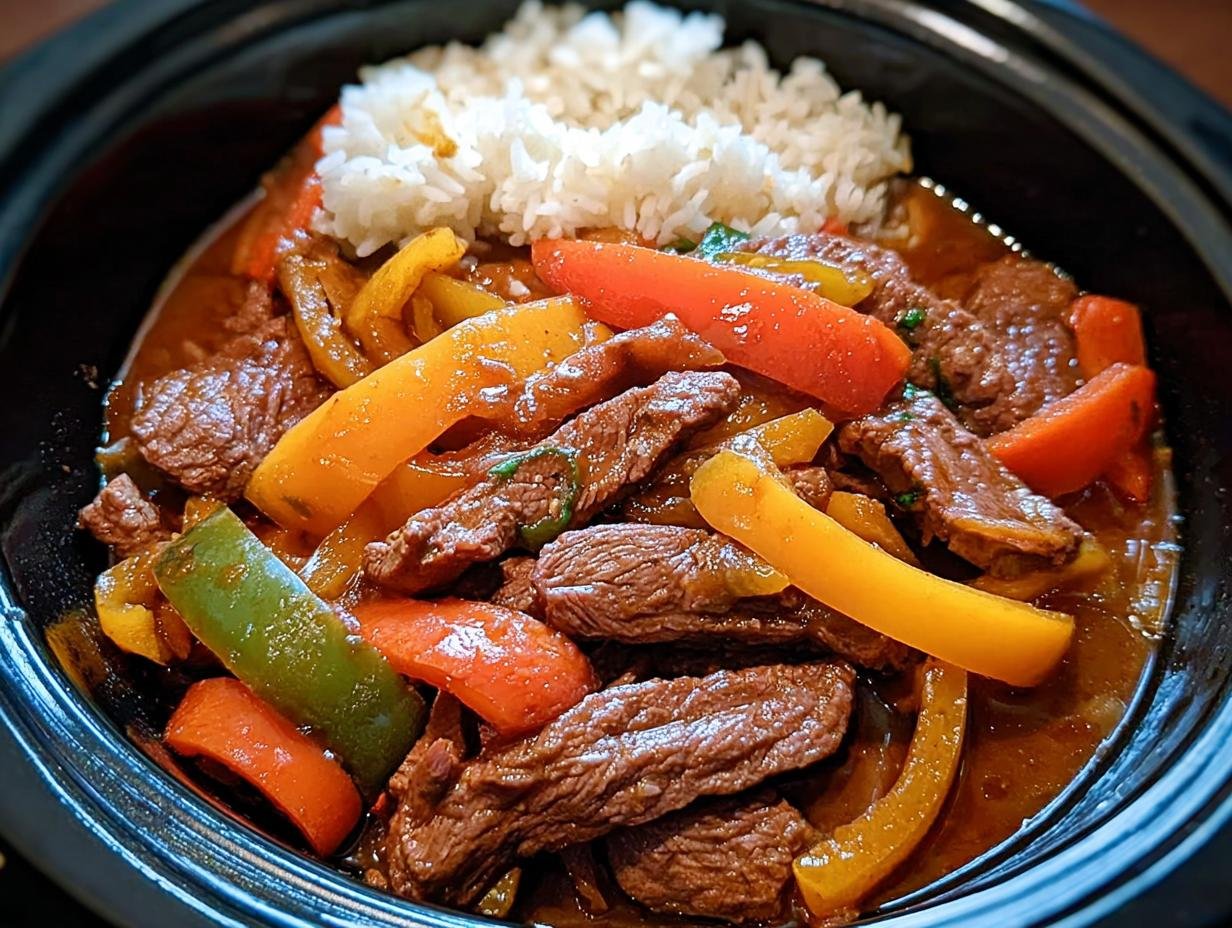 Slow Cooker Pepper Steak: Amazing 4-Hour Dinner 1 Slow Cooker Pepper Steak