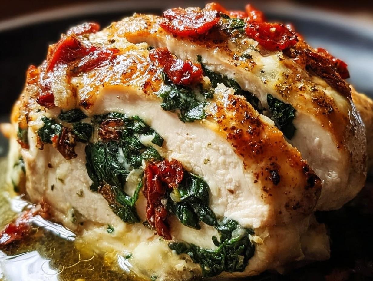 Amazing Sundried Tomato Spinach Cheese Stuffed Chicken - Sundried Tomato Spinach Cheese - main visual representation