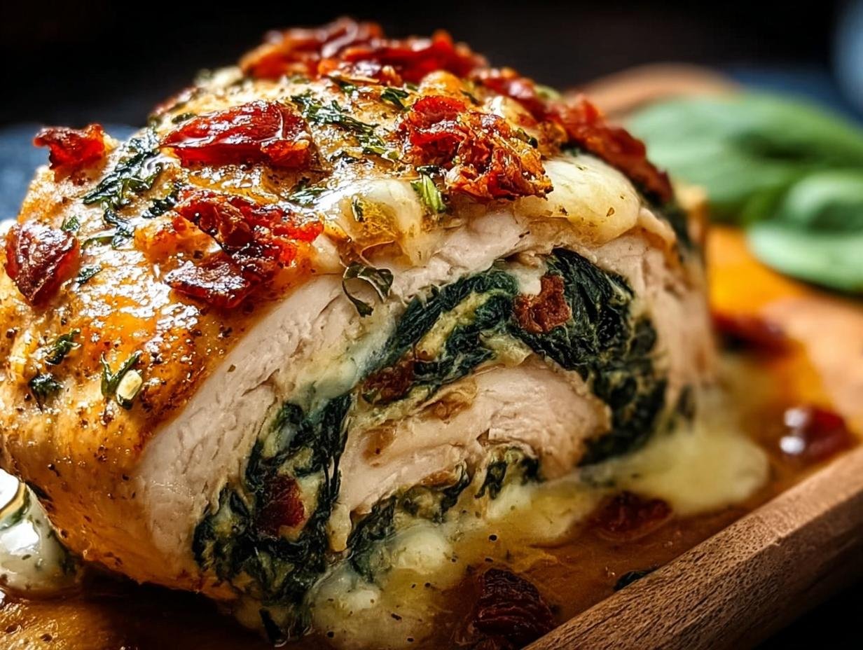 Amazing Sundried Tomato Spinach Cheese Stuffed Chicken - Sundried Tomato Spinach Cheese - additional detail