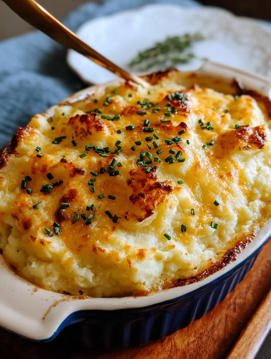 Baked Mashed Potatoes Cheddar: Amazing Comfort Food - Baked Mashed Potatoes Cheddar - additional detail