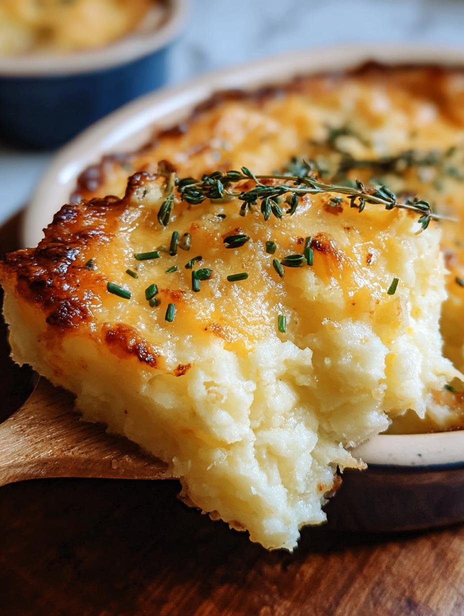 Baked Mashed Potatoes Cheddar