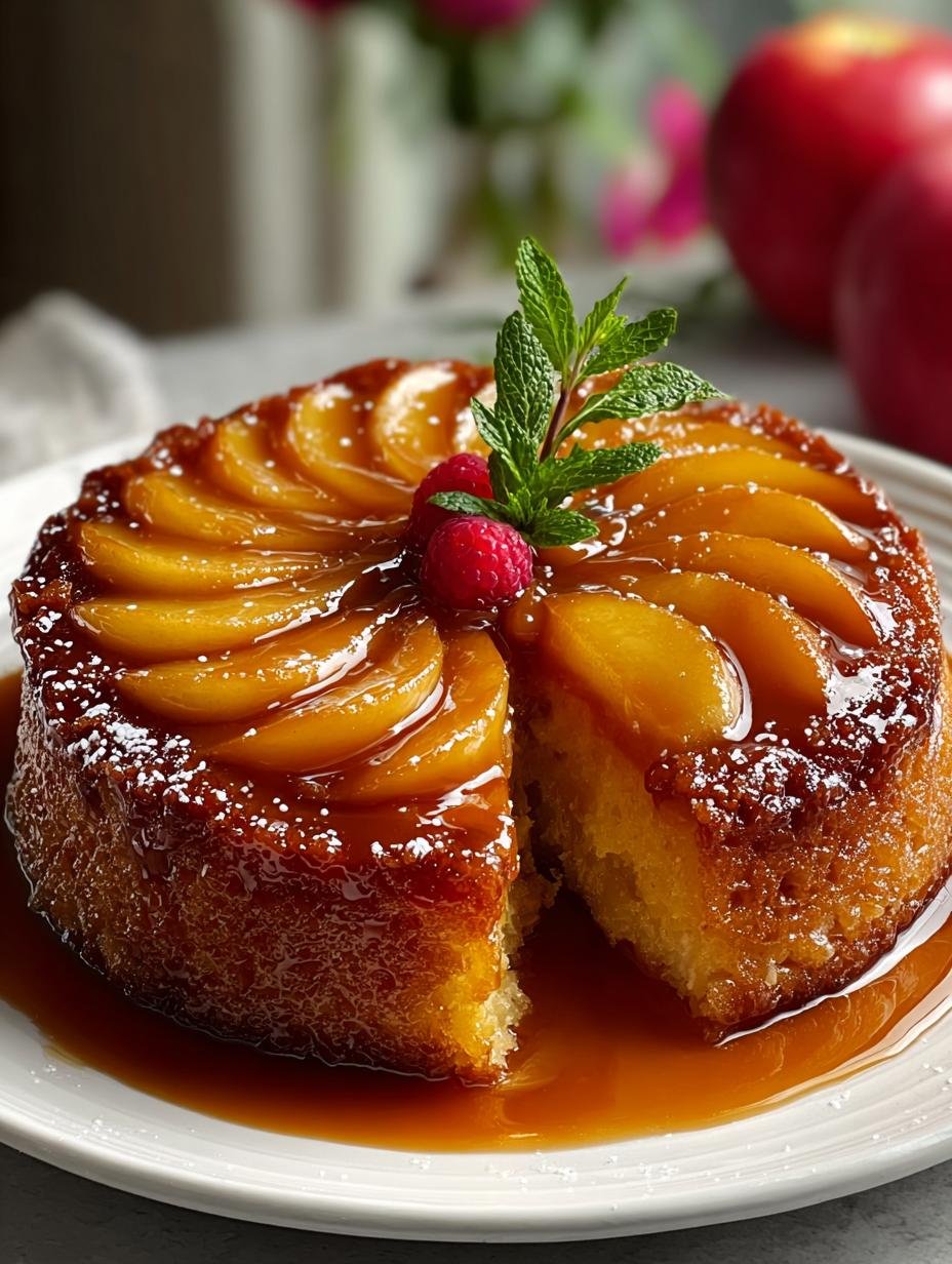 Delicious Caramel Apple Upside Down Cake Recipe - Caramel Apple Upside Down - additional detail