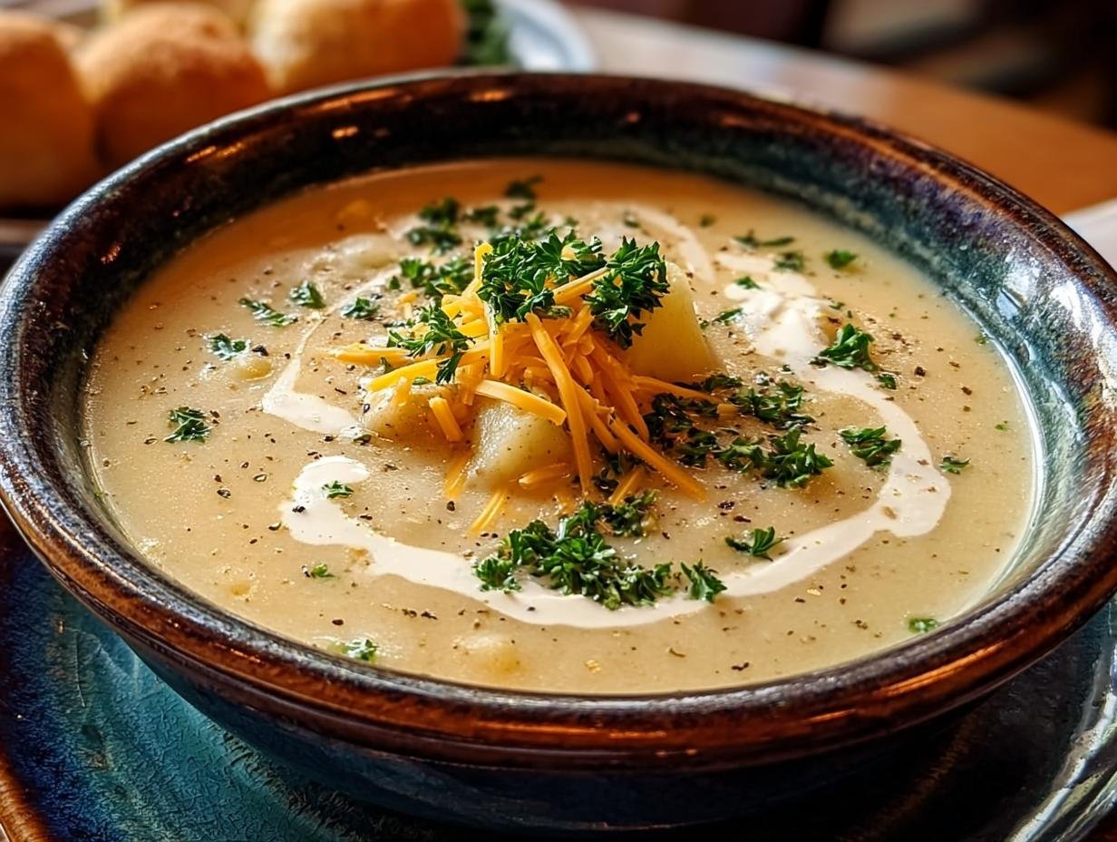 Amazing Cheddar Garlic Herb Potato Soup Recipe 1 Cheddar Garlic Herb Potato