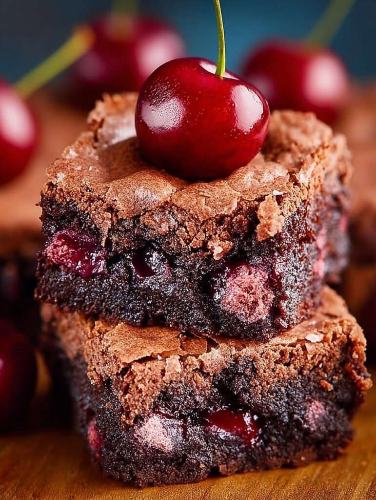 Chewy Chocolate Cherry Brownies