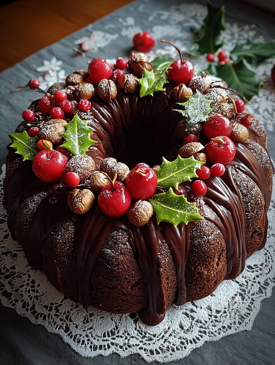 Chocolate Bundt Cake Christmas