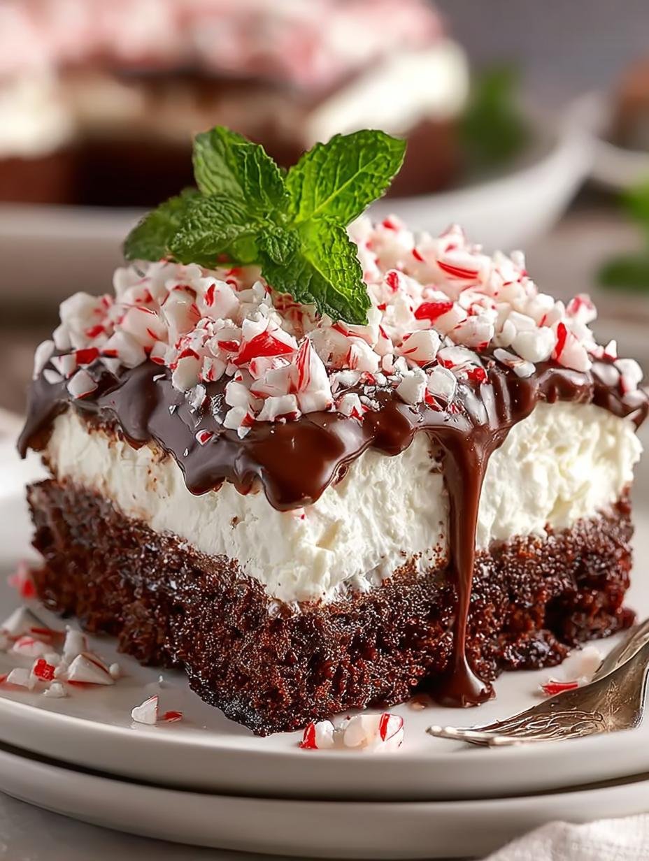 Indulge in 5 Amazing Chocolate Peppermint Poke Cake Recipes 3 Indulge in 5 Amazing Chocolate Peppermint Poke Cake Recipes - Chocolate Peppermint Poke Cake - additional detail