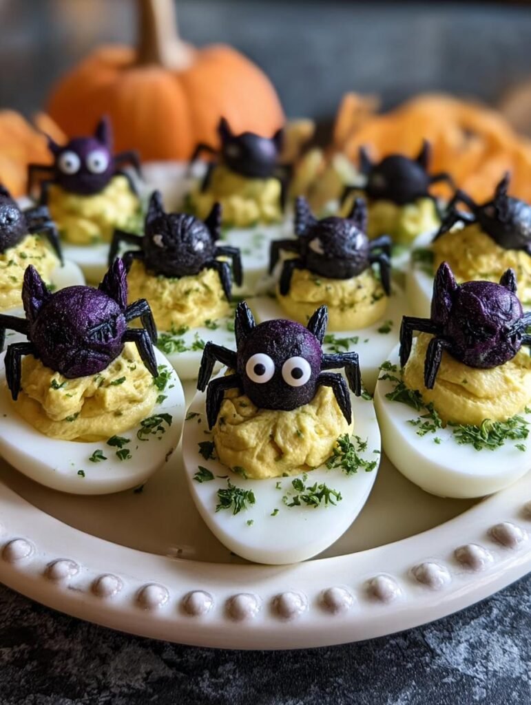 Creepy Deviled Eggs Halloween