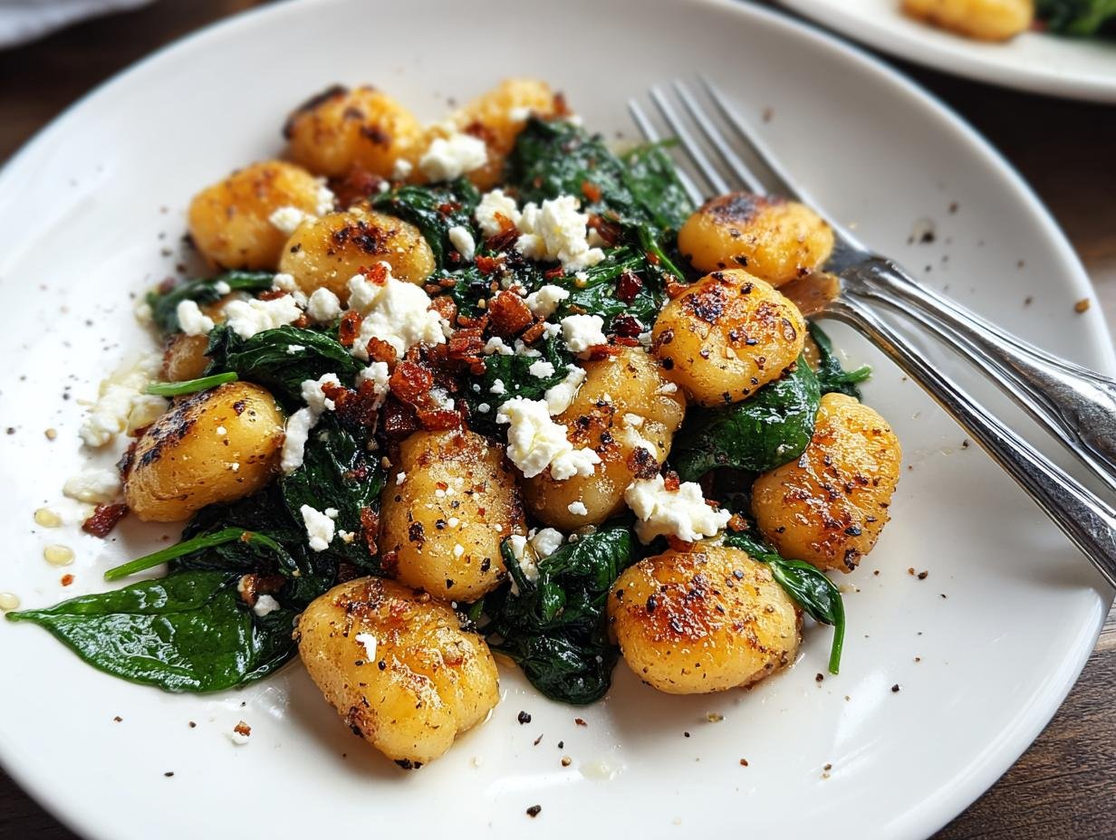 Sensational Crispy Gnocchi Spinach Feta Under 30 Min 1 Crispy Gnocchi Spinach Feta