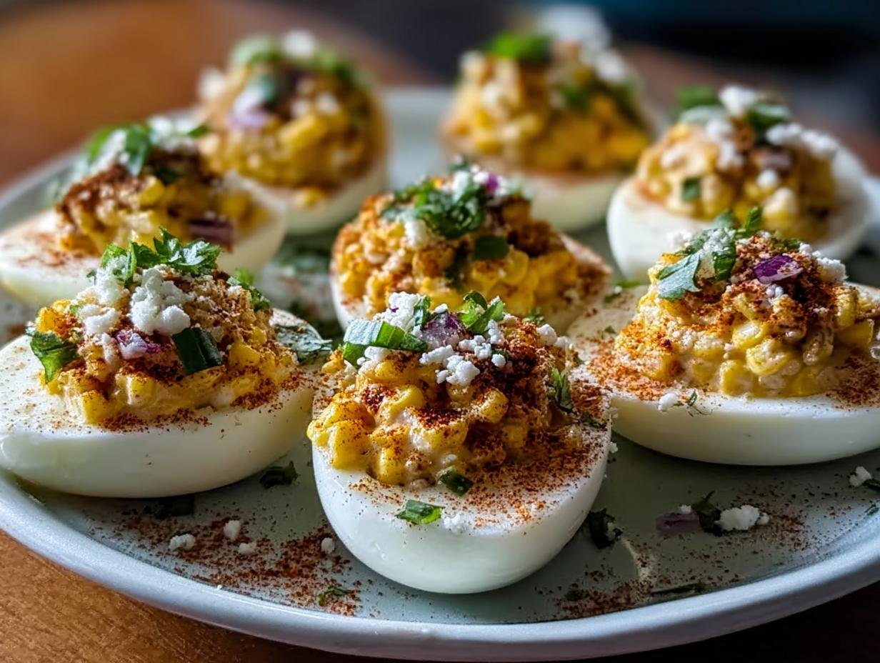 Elote Deviled Eggs Chipotle: Amazing 6 Ways 2 Elote Deviled Eggs Chipotle: Amazing 6 Ways - Elote Deviled Eggs Chipotle - additional detail