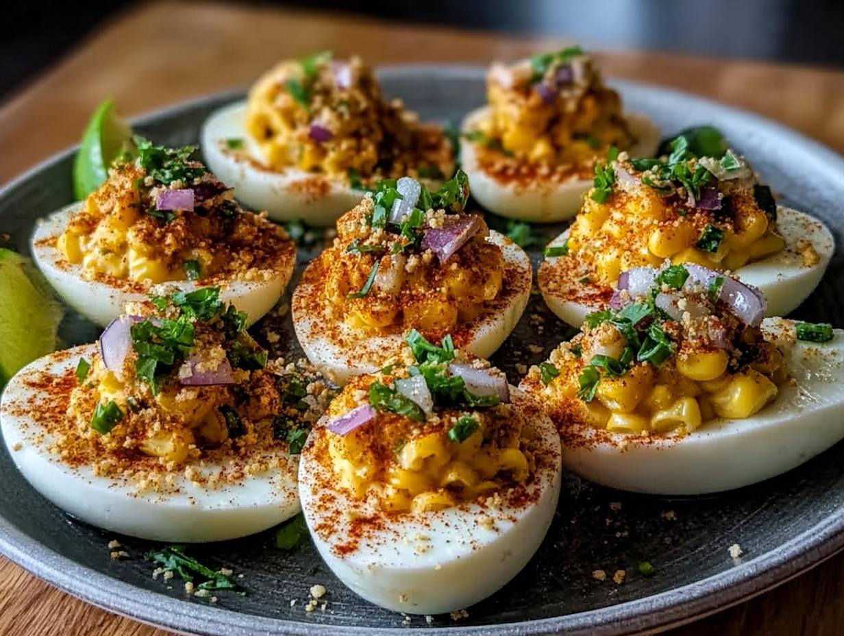 Elote Deviled Eggs Chipotle: Amazing 6 Ways 3 Elote Deviled Eggs Chipotle: Amazing 6 Ways - Elote Deviled Eggs Chipotle - additional detail