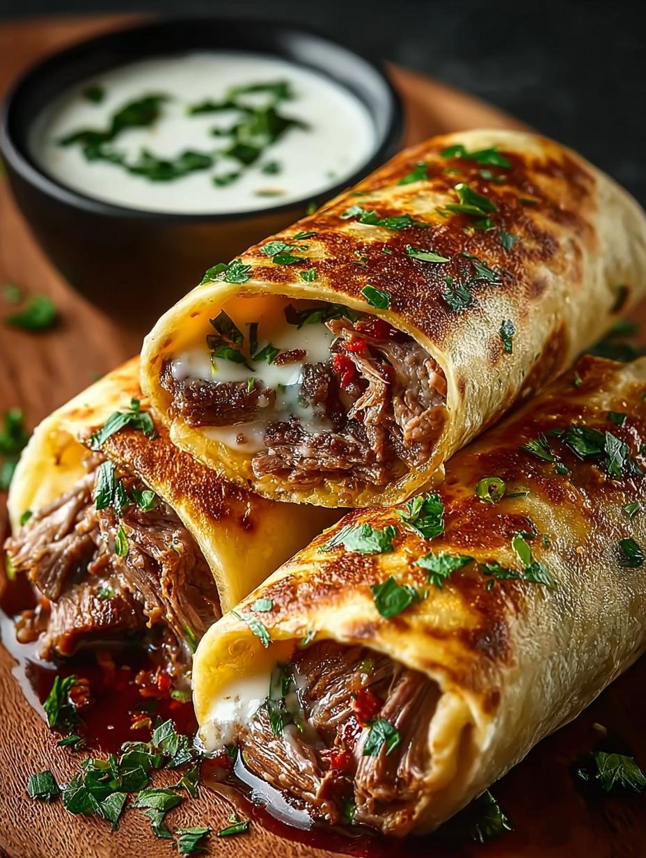 Savory French Dip Tortilla Roll Recipe for Quick Comfort - French Dip Tortilla Roll - additional detail