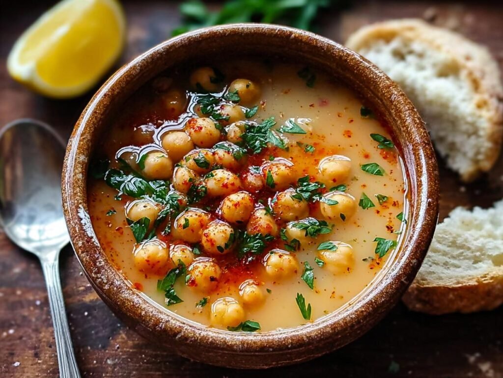 Garlic Chickpea Soup