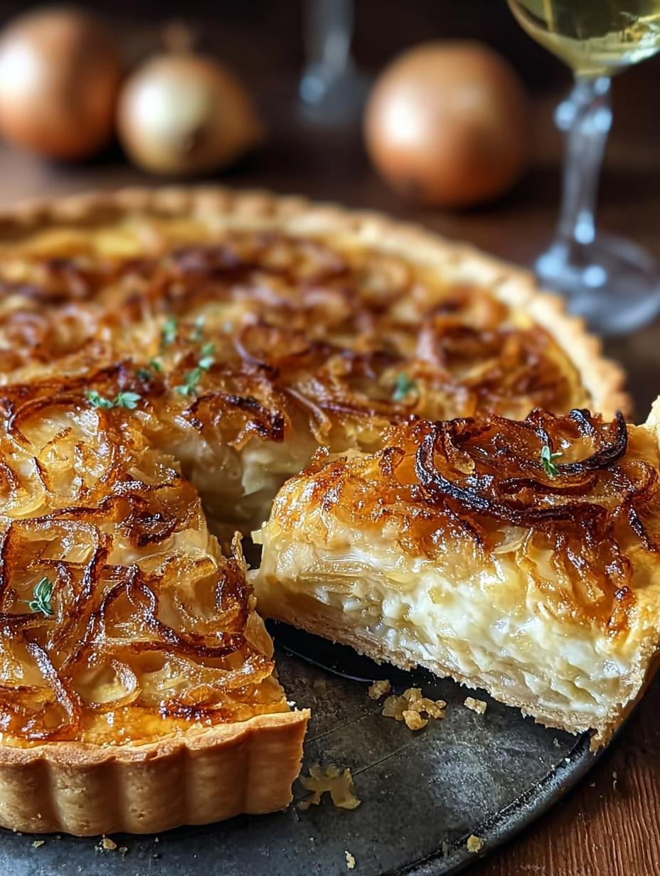 German Onion Tart: 1 Foolproof Rustic Recipe - German Onion Tart - additional detail
