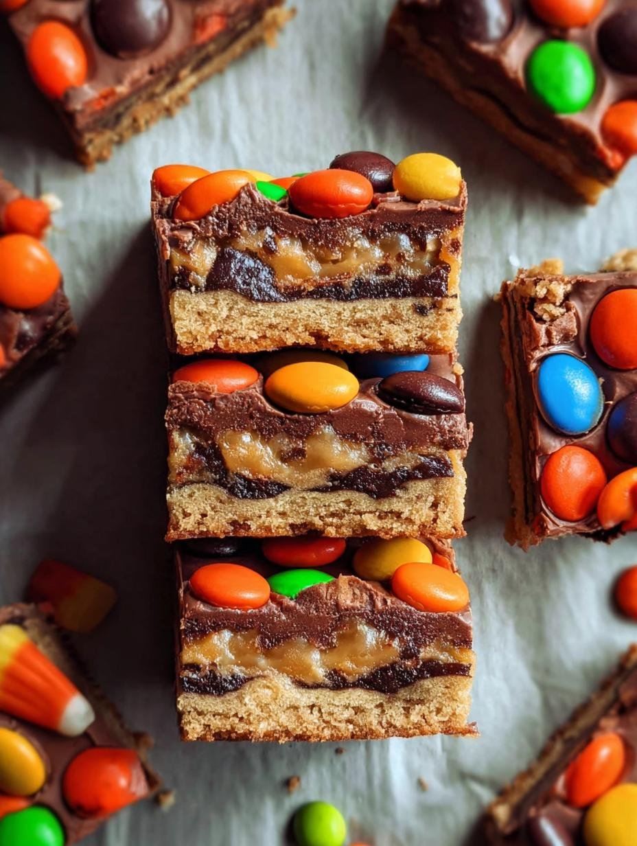 Amazing Halloween Candy Cookie Bars You'll Love - Halloween Candy Cookie Bars - main visual representation