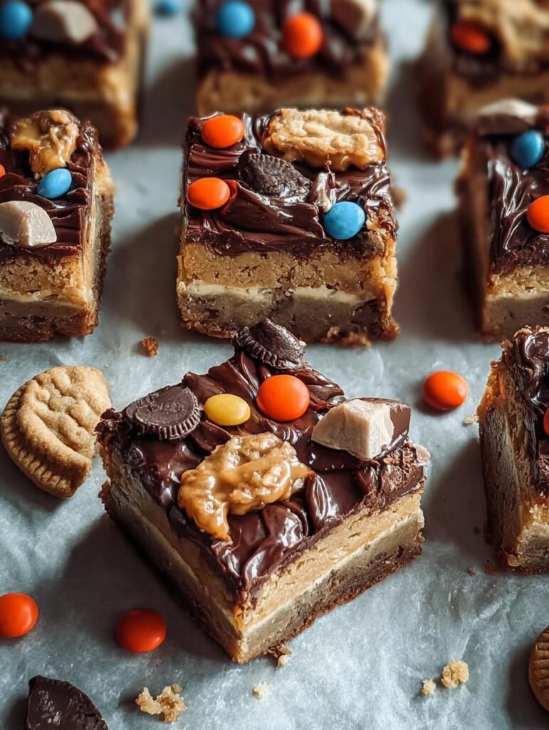 Halloween Candy Cookie Bars
