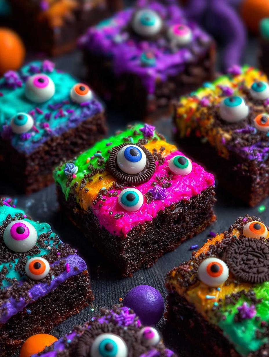 Amazing Halloween Monster Brownies: 10 Minute Prep - Halloween Monster Brownies - main visual representation