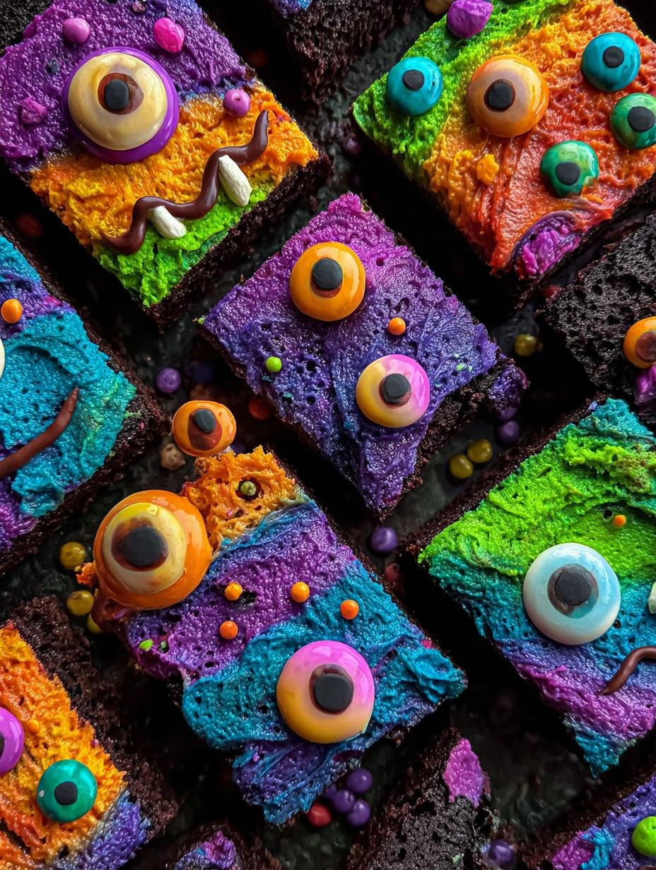 Amazing Halloween Monster Brownies: 10 Minute Prep - Halloween Monster Brownies - additional detail