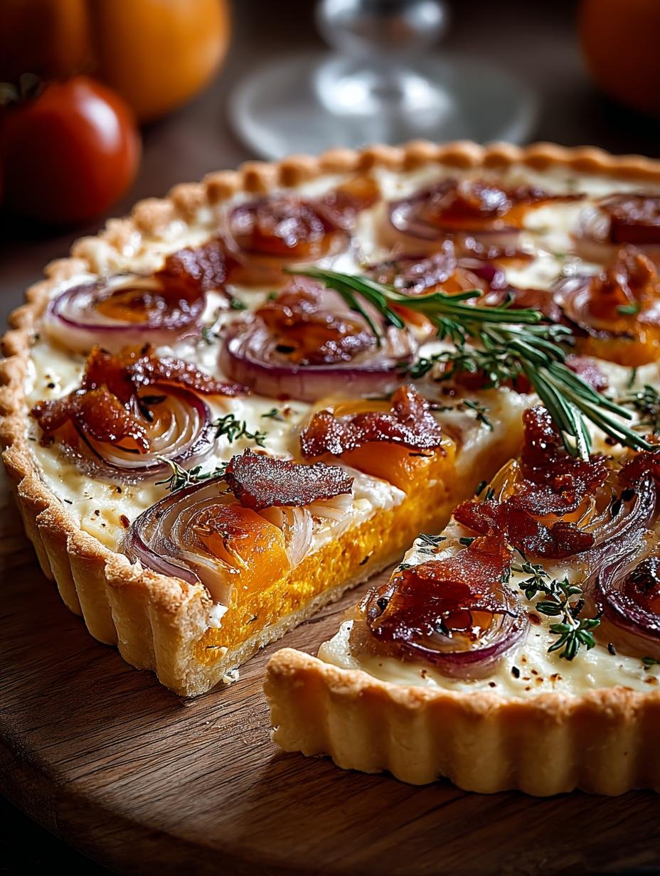 Onion Tart with Pumpkin: 5 Irresistible Fall Flavors - Onion Tart with Pumpkin - main visual representation