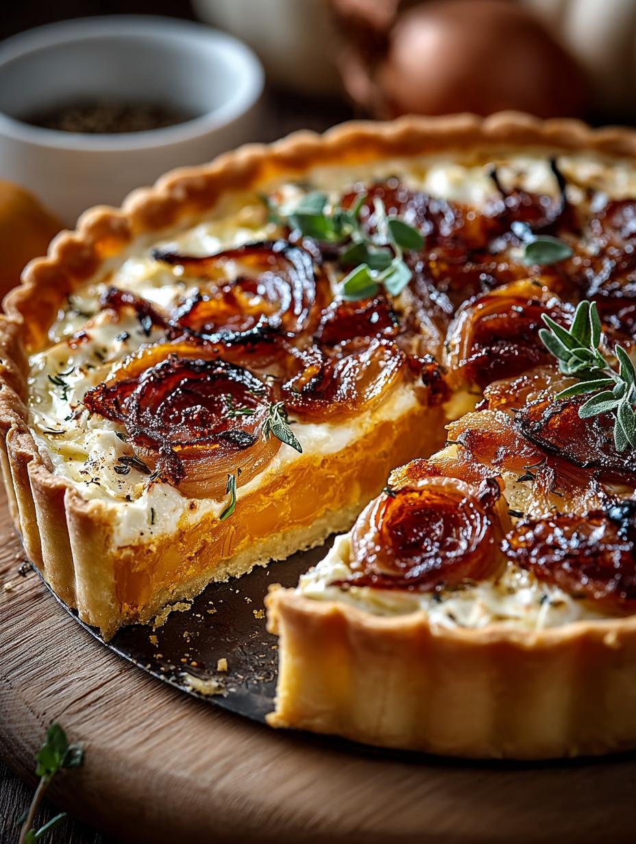 Onion Tart with Pumpkin: 5 Irresistible Fall Flavors - Onion Tart with Pumpkin - additional detail