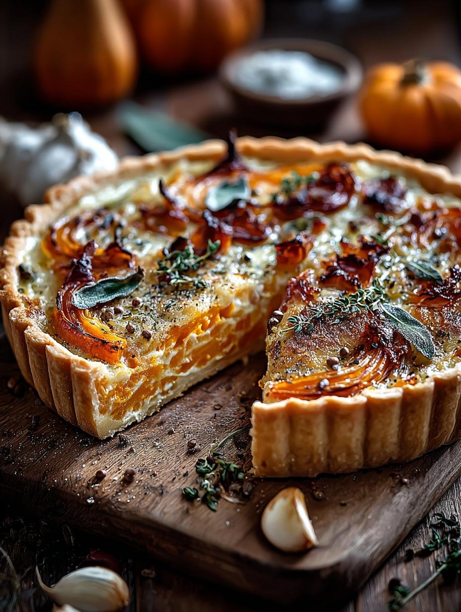 Onion Tart with Pumpkin
