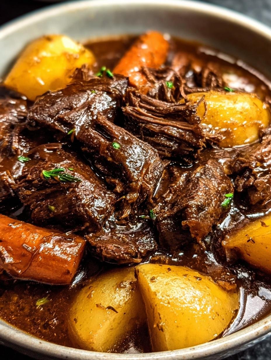 Savory Pot Beef Chuck: 1 Hour Magic - A close-up of tender Savory Pot Beef Chuck with vegetables