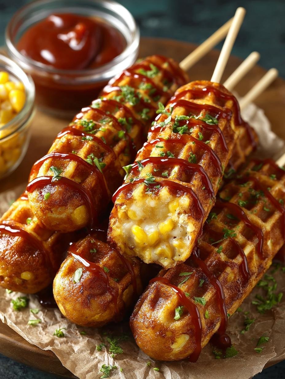 Waffle Corn Dogs: 7 Reasons to Love This Fun Treat - Waffle Corn Dogs - additional detail