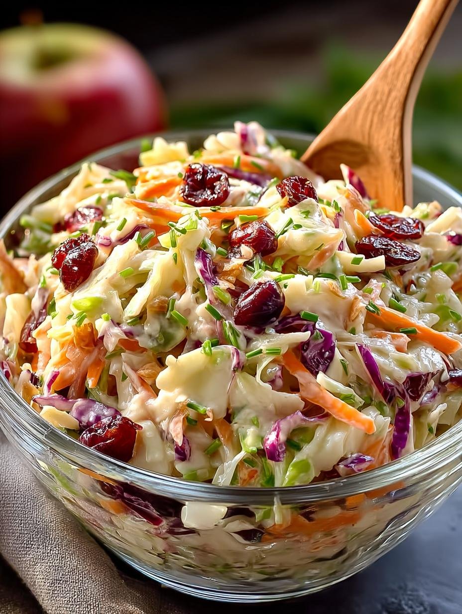 Refreshing Apple Cranberry Coleslaw Recipe with Crunch 2 Refreshing Apple Cranberry Coleslaw Recipe with Crunch - Apple Cranberry Coleslaw - main visual representation