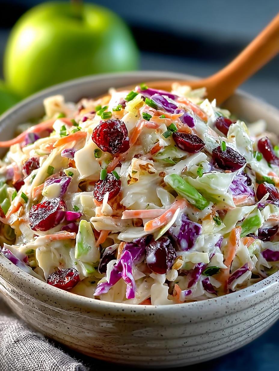 Refreshing Apple Cranberry Coleslaw Recipe with Crunch 1 Apple Cranberry Coleslaw