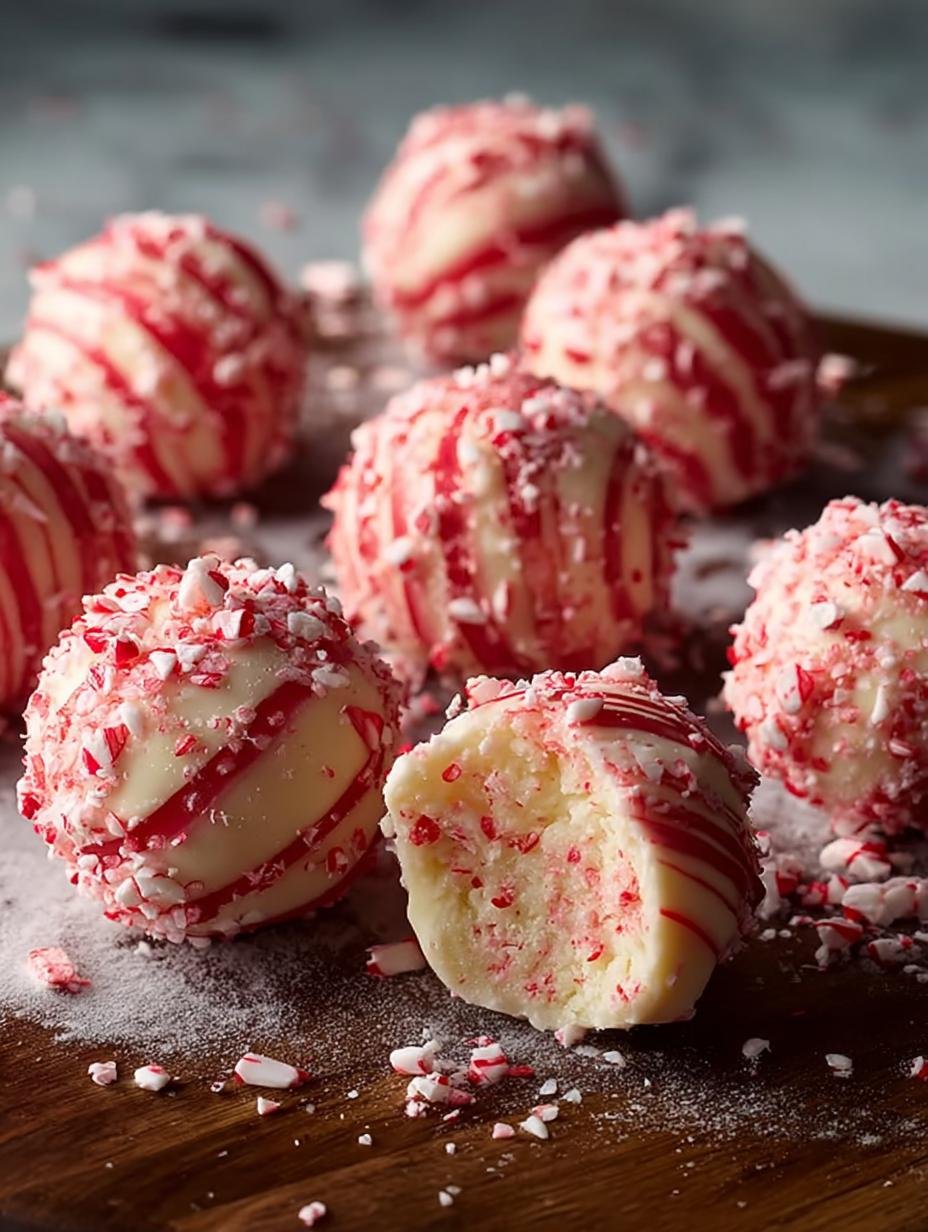 Candy Cane Fudge Snowballs: 24 Festive Treats to Enjoy - Candy Cane Fudge Snowballs - additional detail