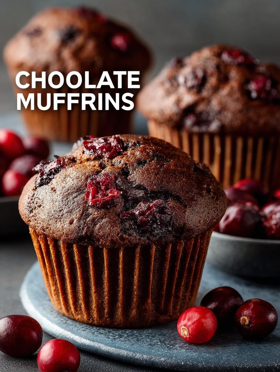 Delicious Chocolate Cranberry Muffins Recipe to Savor - Chocolate Cranberry Muffins - main visual representation