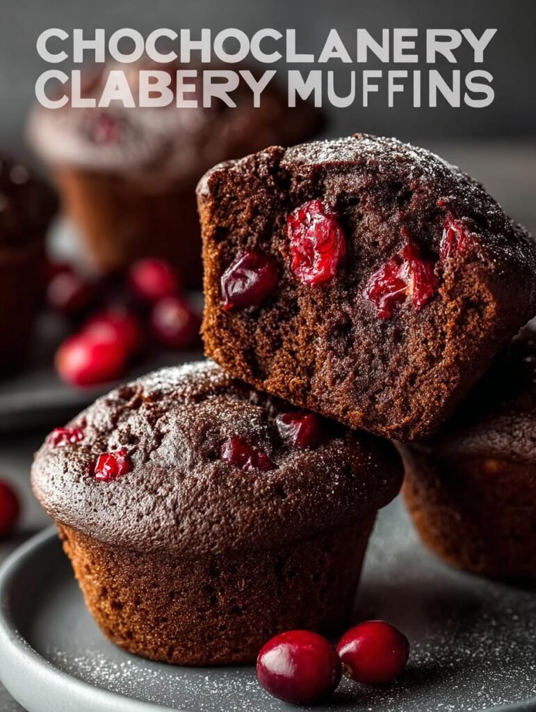Chocolate Cranberry Muffins