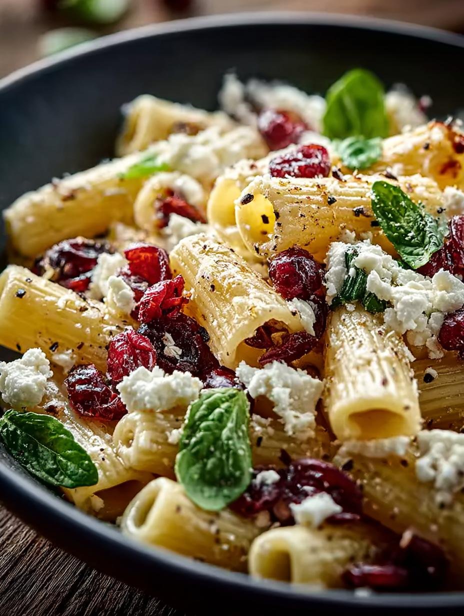 Delicious Feta Cranberry Rigatoni Salad for Everyone - Feta Cranberry Rigatoni Salad - additional detail