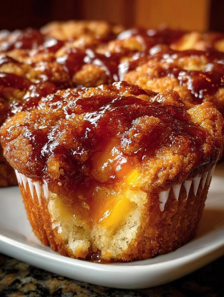 Jumbo Caramel Peach Cobbler