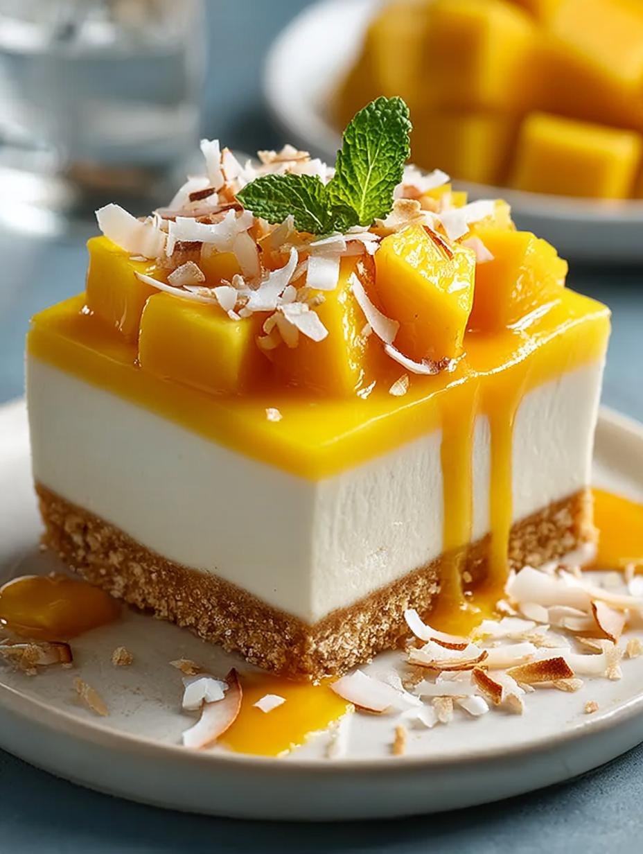 Mango Coconut Cheesecake: 5 Amazing Tropical Layers - Mango Coconut Cheesecake - main visual representation