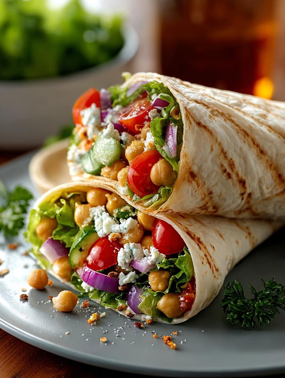 Mediterranean Chickpea Salad Wraps