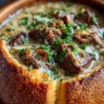 Philly Cheesesteak Soup