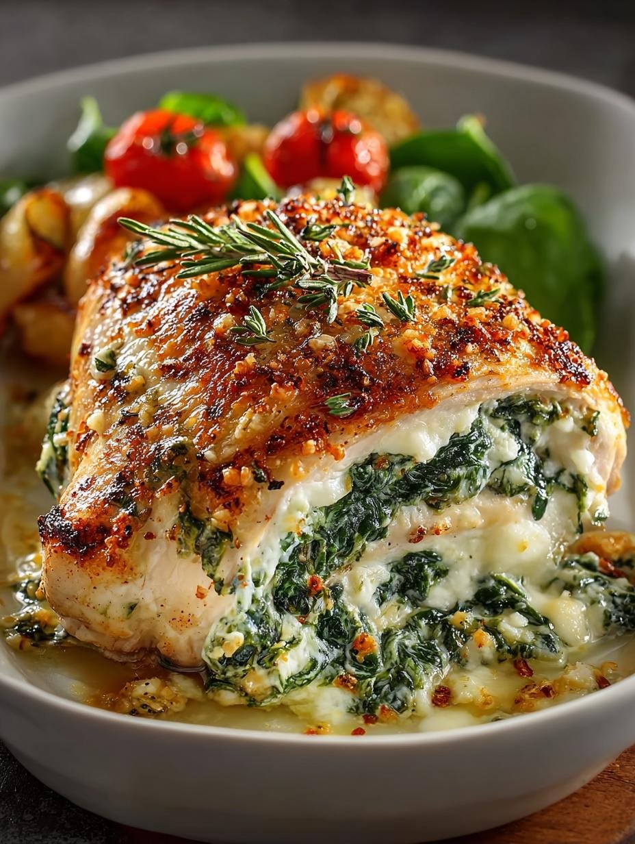 Creamy Spinach Cheese Stuffed Chicken Breasts Delight - Creamy Spinach Cheese Stuffed - main visual representation