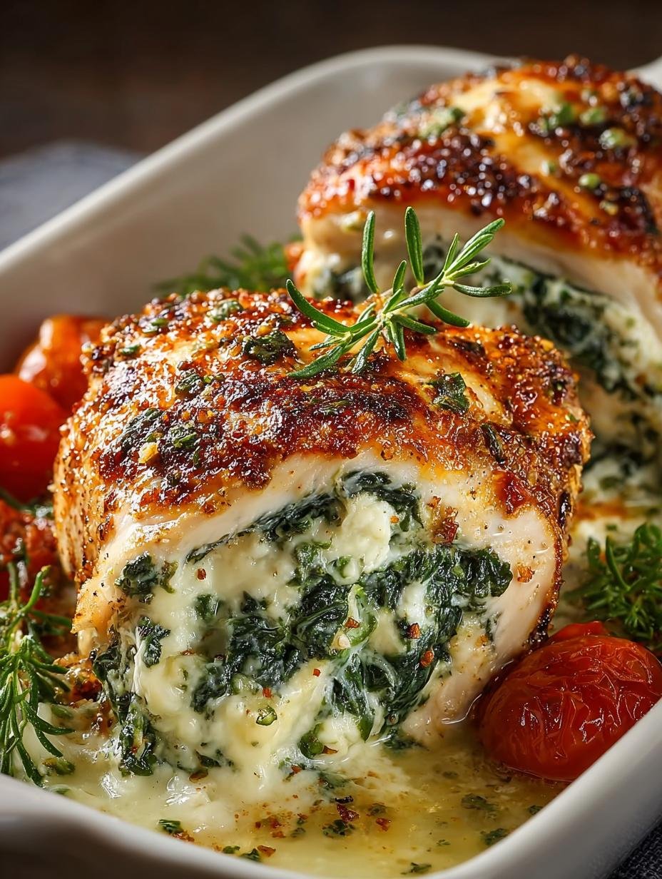 Creamy Spinach Cheese Stuffed Chicken Breasts Delight - Creamy Spinach Cheese Stuffed - additional detail