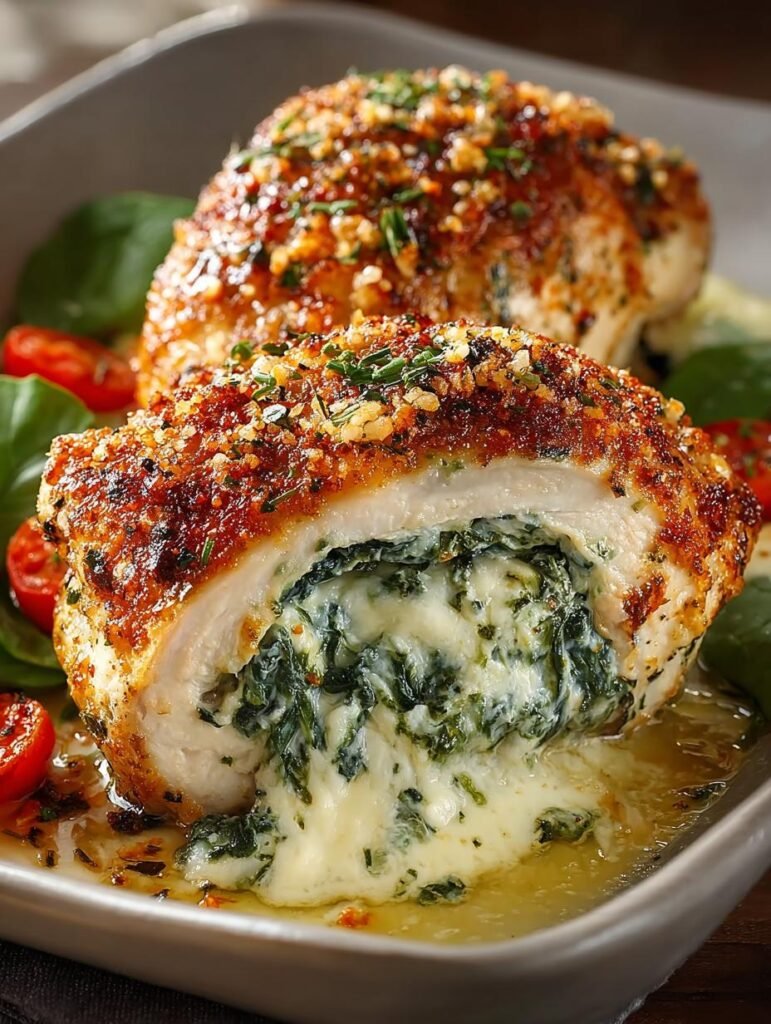 Creamy Spinach Cheese Stuffed
