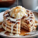 Fluffy Cinnamon Roll Pancakes
