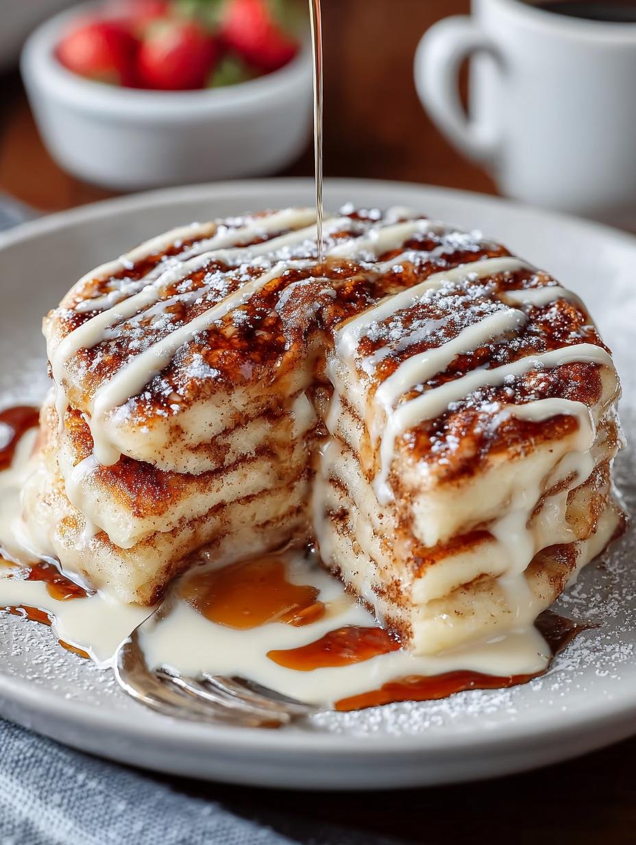 5 Reasons to Love Fluffy Cinnamon Roll Pancakes - Fluffy Cinnamon Roll Pancakes - additional detail