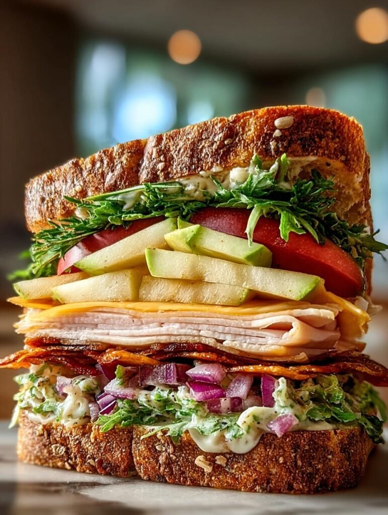 Turkey Apple Cheddar Sandwich