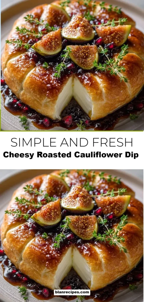 Creamy Cheesy Roasted Cauliflower Dip served in a bowl